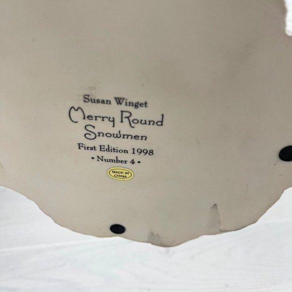 Lang & Wise Classic Santa Merry Round Snowman Set Susan Winget 1st Edition 1998 - Picture 10 of 16